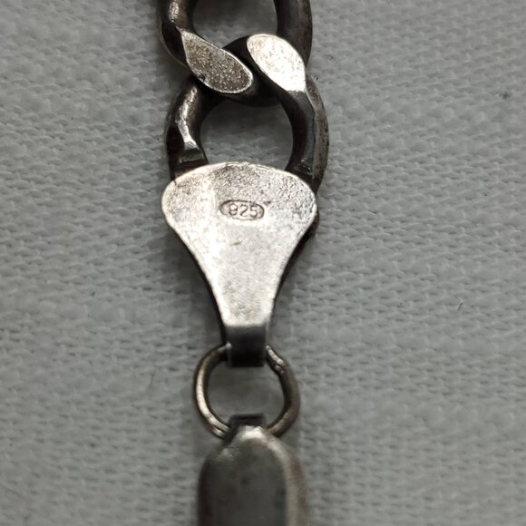 Vintage Mens Figaro Sterling Silver 925 9mm 18 Gram Bracelet - Picture 3 of 12
